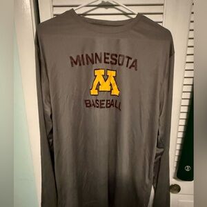 Gray Minnesota Baseball Long Sleeve Shirt dri fit size XL men’s